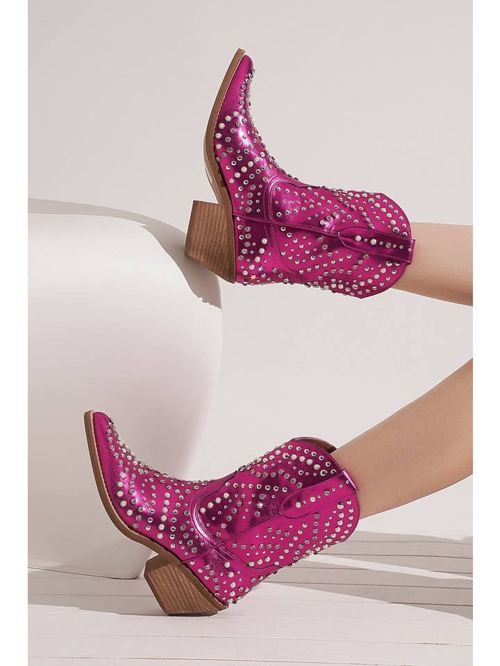 BEAST FASHION - Wholesale Cowboy Boots - Women's - ADELA-39 Studded Western Boots2