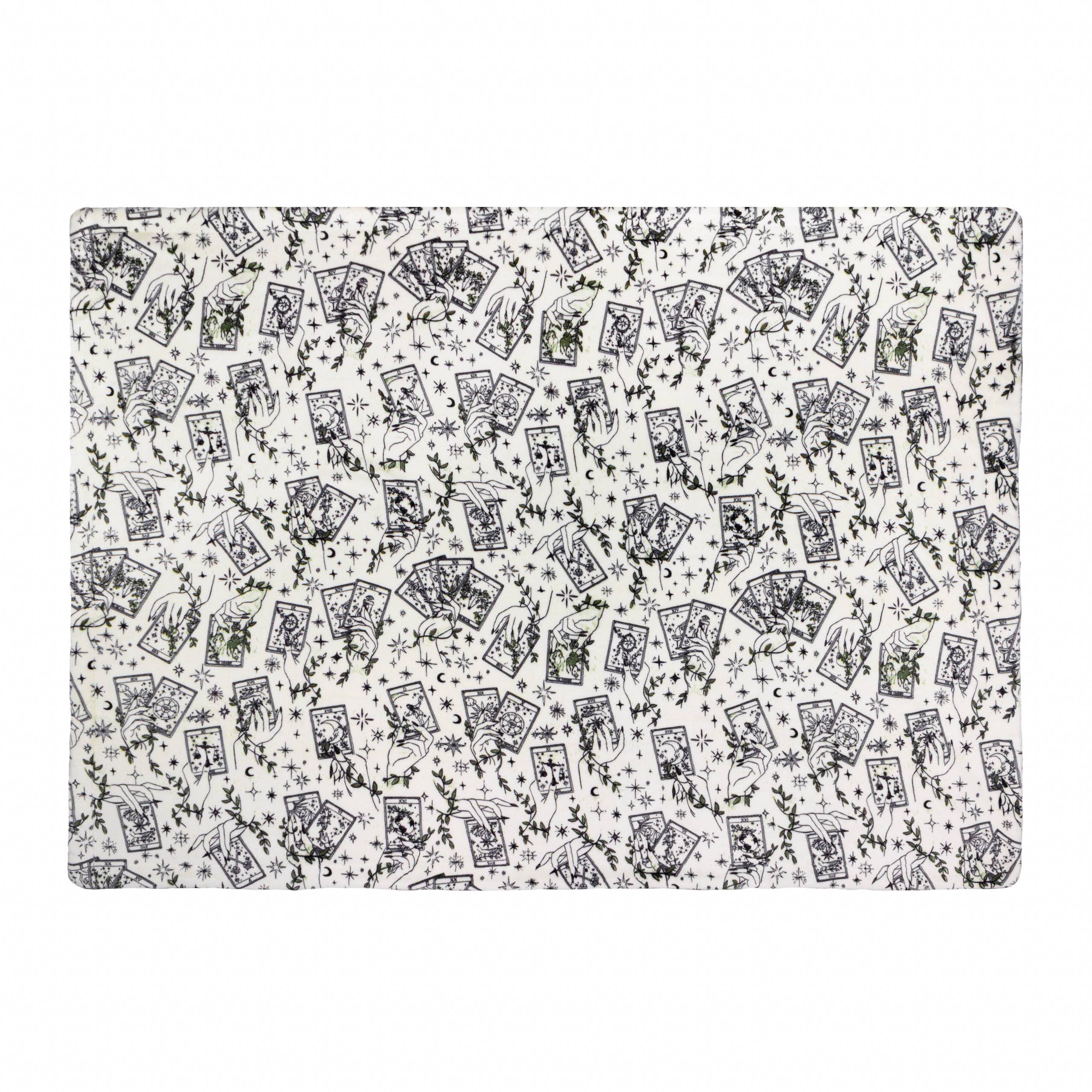 Celestial Stories Printed Sherpa Fleece Throw Green for wholesale on Faire2