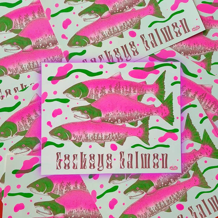 Salmón rojo para venta al por mayor de Psychedelic Lens