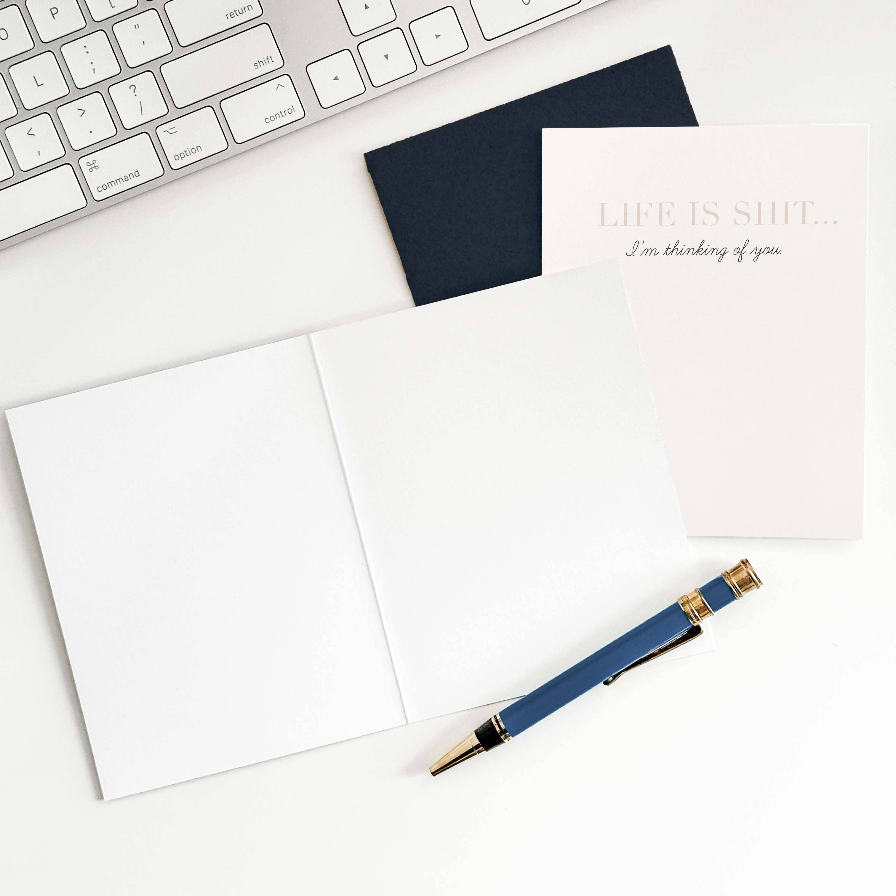 Blú Rose – wholesale Sympathy card – Life is Shit Sympathy Greeting Card1