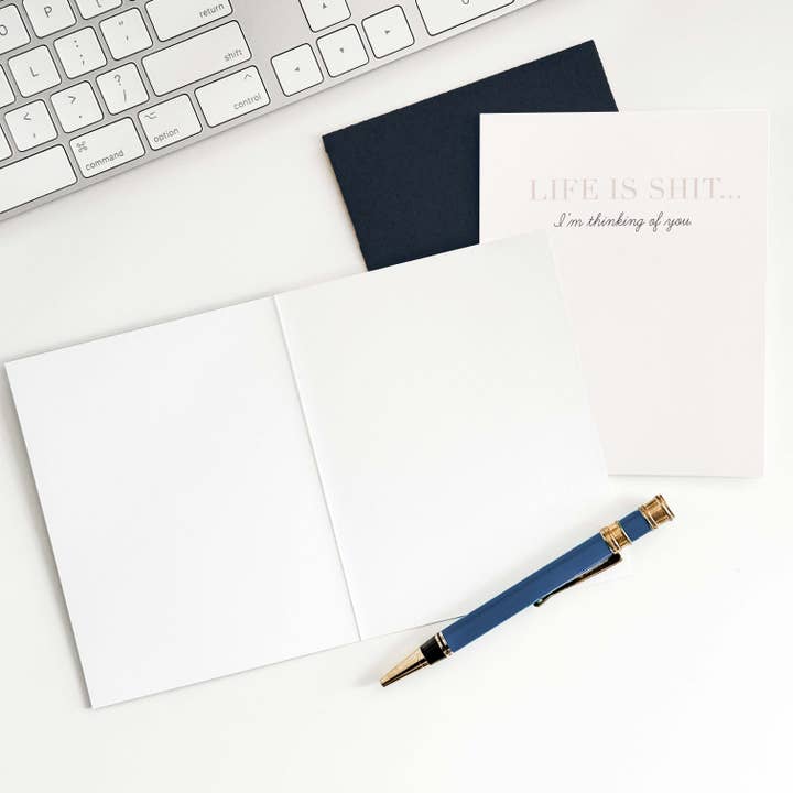 Blú Rose – wholesale Sympathy card – Life is Shit Sympathy Greeting Card1