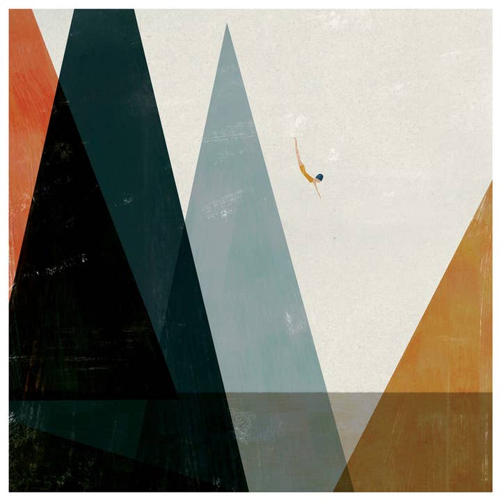 Nadadora - 6x6" Blank Contemporary Card for wholesale by Nelson Line