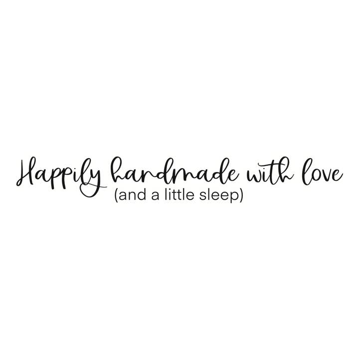 25 Happily handmade packaging stickers for wholesale by Juli's Art Cafe
