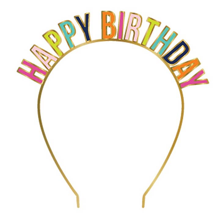 Headband - Happy Birthday - Multicolor for wholesale by Slant Collections by Creative Brands