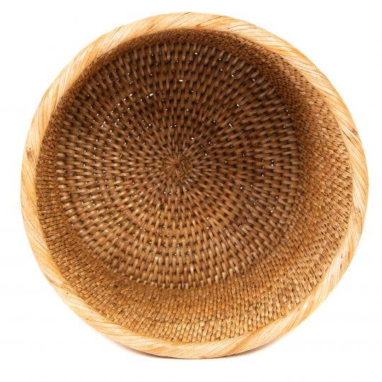 Artifacts Trading Company - Wholesale Trashcan/Trash Bin - Rattan Small Round Waste Basket0