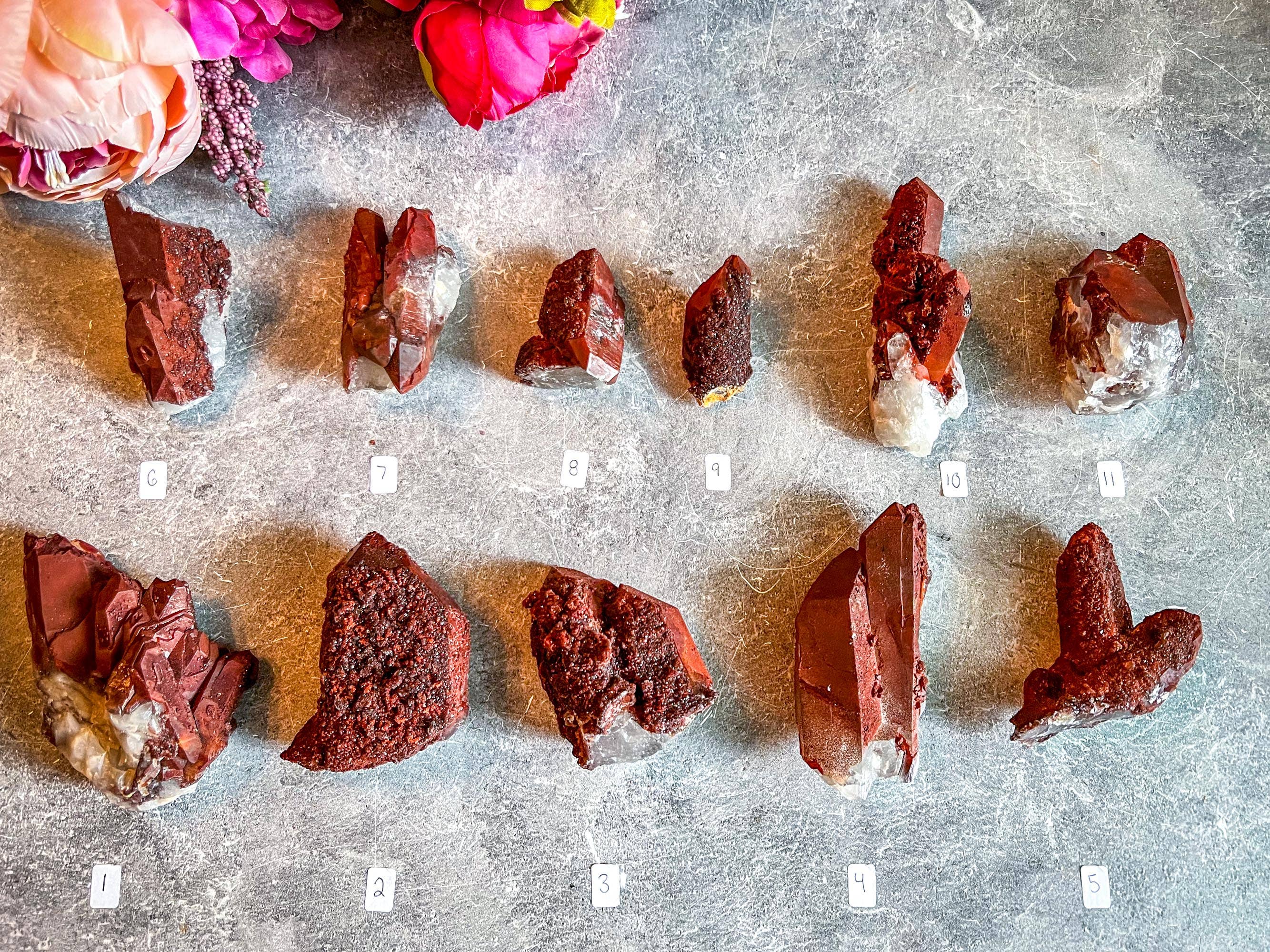 Mandala Gems – wholesale Spiritual stone/crystal – Raw Red Hematoid Quartz Clusters, You Choose Piece!1