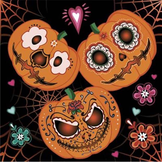 Mexican Pumpkins Lunch Napkins - Halloween Paper Napkins for wholesale by European Excellency