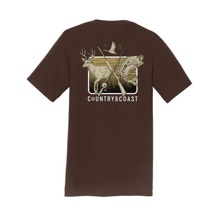 Deer, Bass & Duck Tee for wholesale by Country & Coast