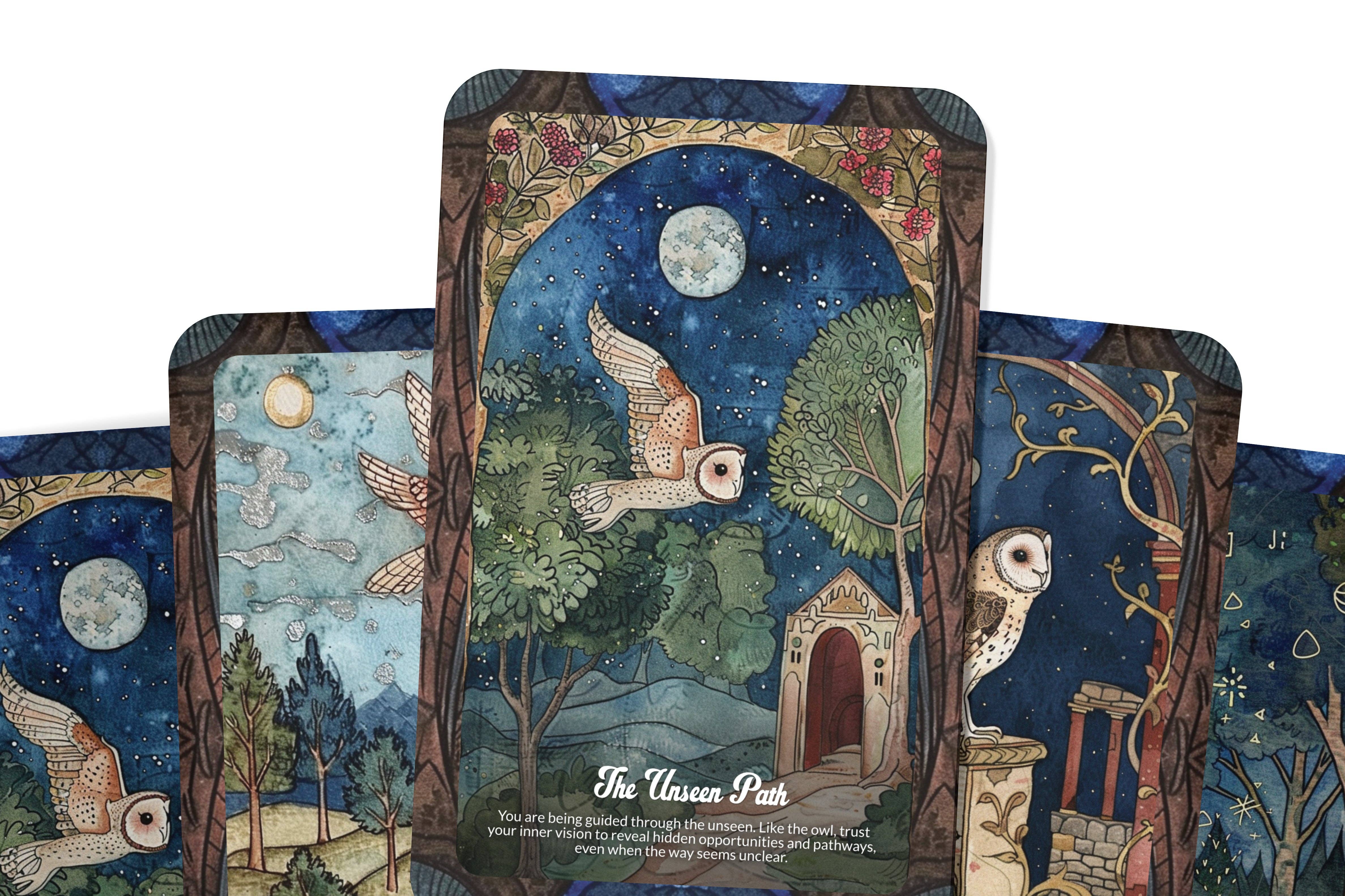 IBIZA TAROT – Cartas de tarô por atacado – Oráculo Místico de Penas: Olhos da Coruja - 22 Cartas8