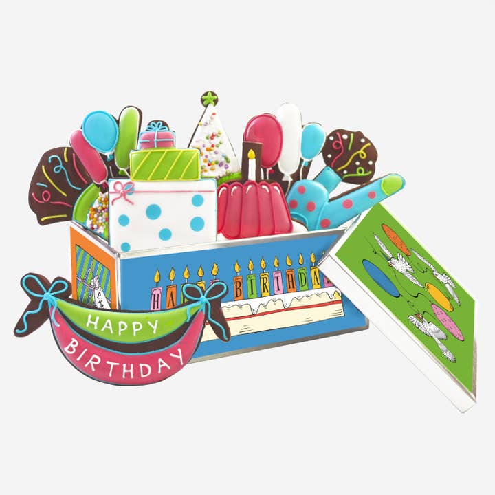 Birthday Surprises Biscuit Tin for wholesale by Biscuiteers