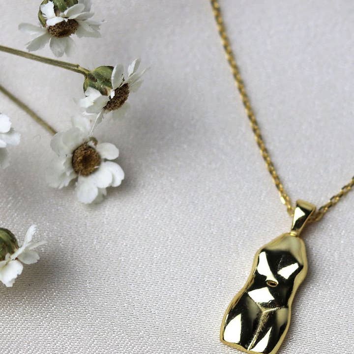 SUN AND DAY – Colar pingente/pendente por atacado – Colar pingente de corpo banhado a ouro 925 Sterling Sliver