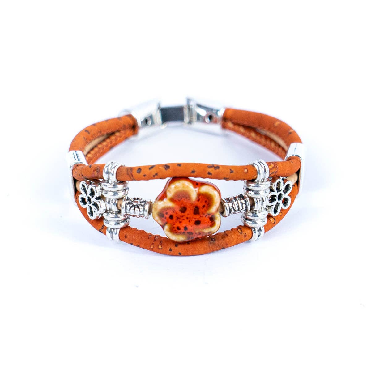 Meninas Bonitas Cork - Wholesale Armband met kralen - Gekleurde porseleinen kralen handgemaakte vriendschapsarmband BR-501-MIX-52