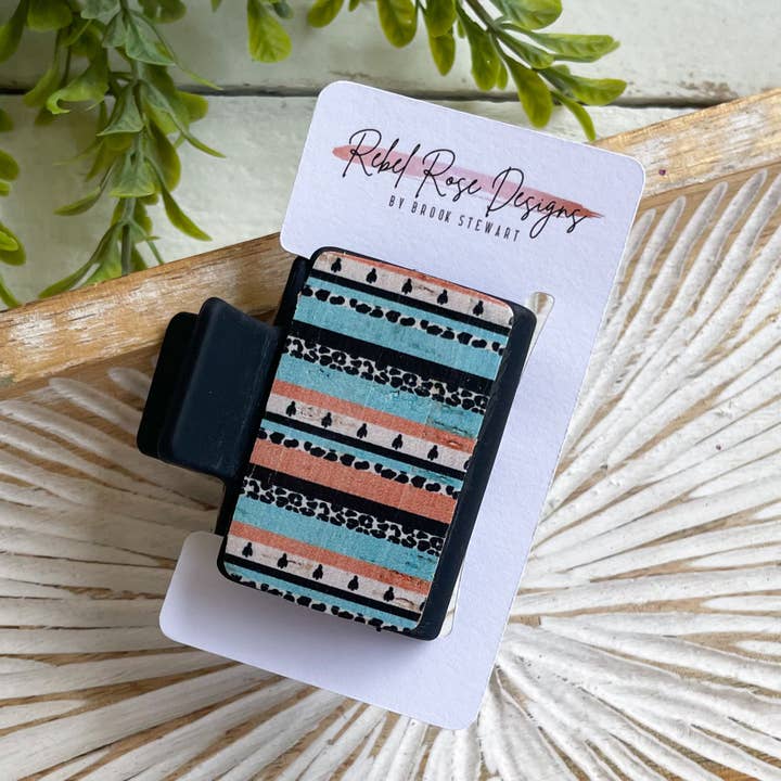 Kleine klauwsliert met Azteekse streep voor wholesale door Rebel Rose Designs by Brook