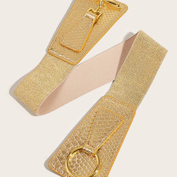 Plush Looks - Wholesale Belt - Women's - Elasticity Shiny Split-Joint Belts4