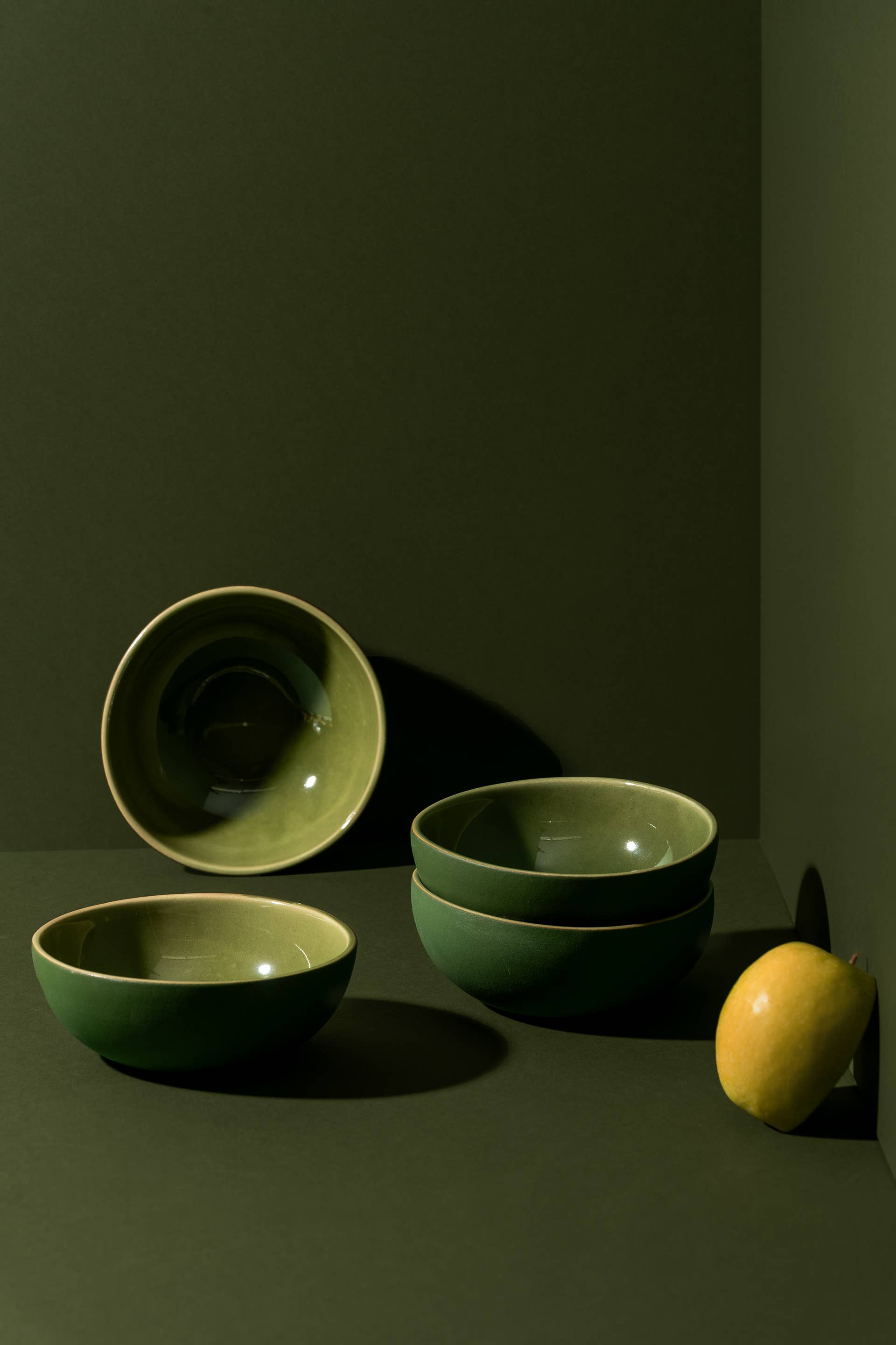 GHARYAN Stoneware & Olive Wood Tableware | Ships from USA - Wholesale Bowl - Handmade Stoneware Cereal Bowl | Dadasi 10 oz2