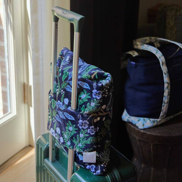 Rifle Paper Co. - Wholesale Travel Blanket - Peacock Travel Fleece Blanket1