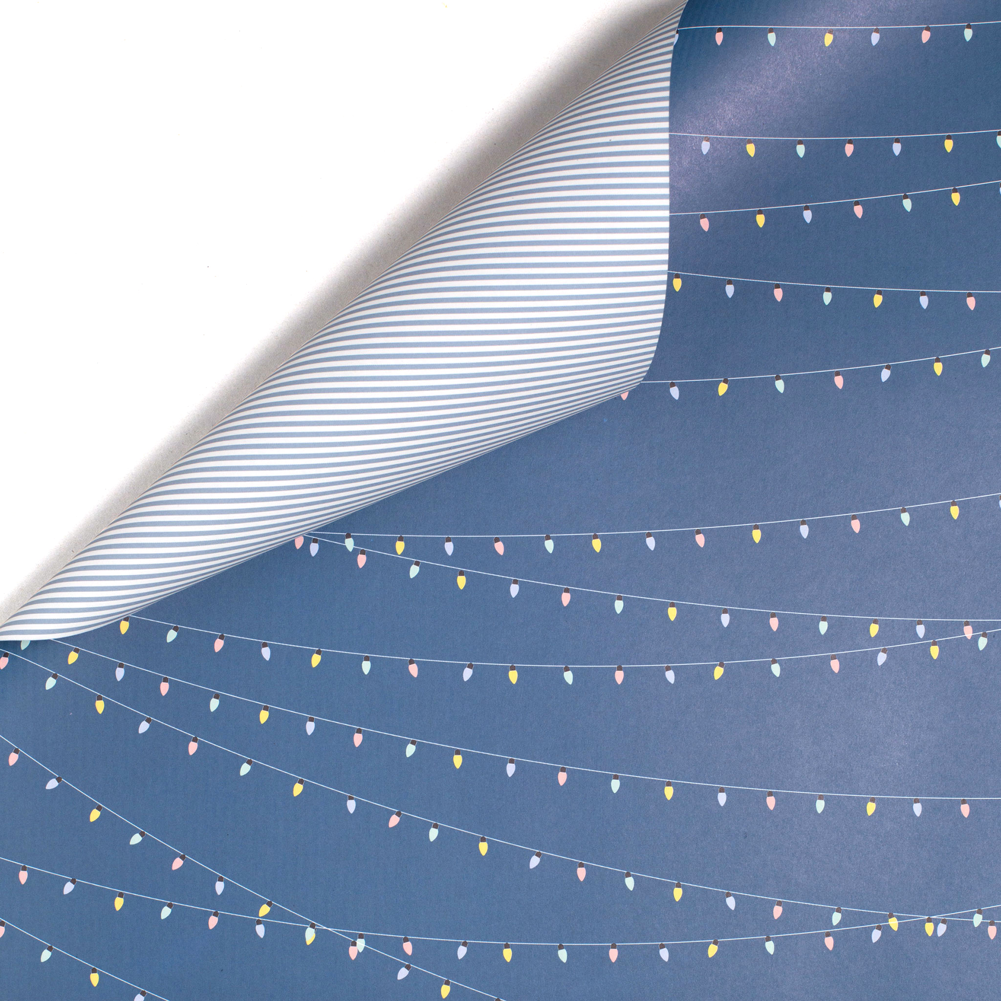 My Pretty Circus - Wholesale Flat Wrap - Blue string light wrapping paper, two-sided eco-paper4