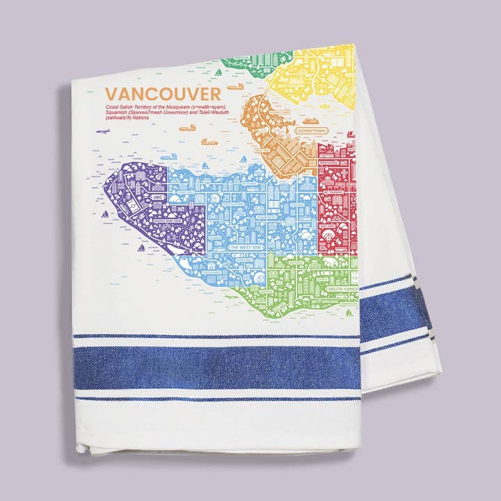 MAKE Original - Carte de Vancouver Marcus Hynes - Torchons pour la vente par MAKE Vancouver