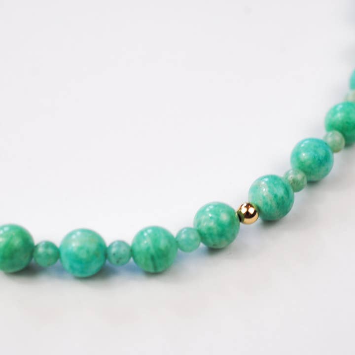 Amazonite Infinity Grande Choker for wholesale by Ripple | Reiki Infused Jewelry