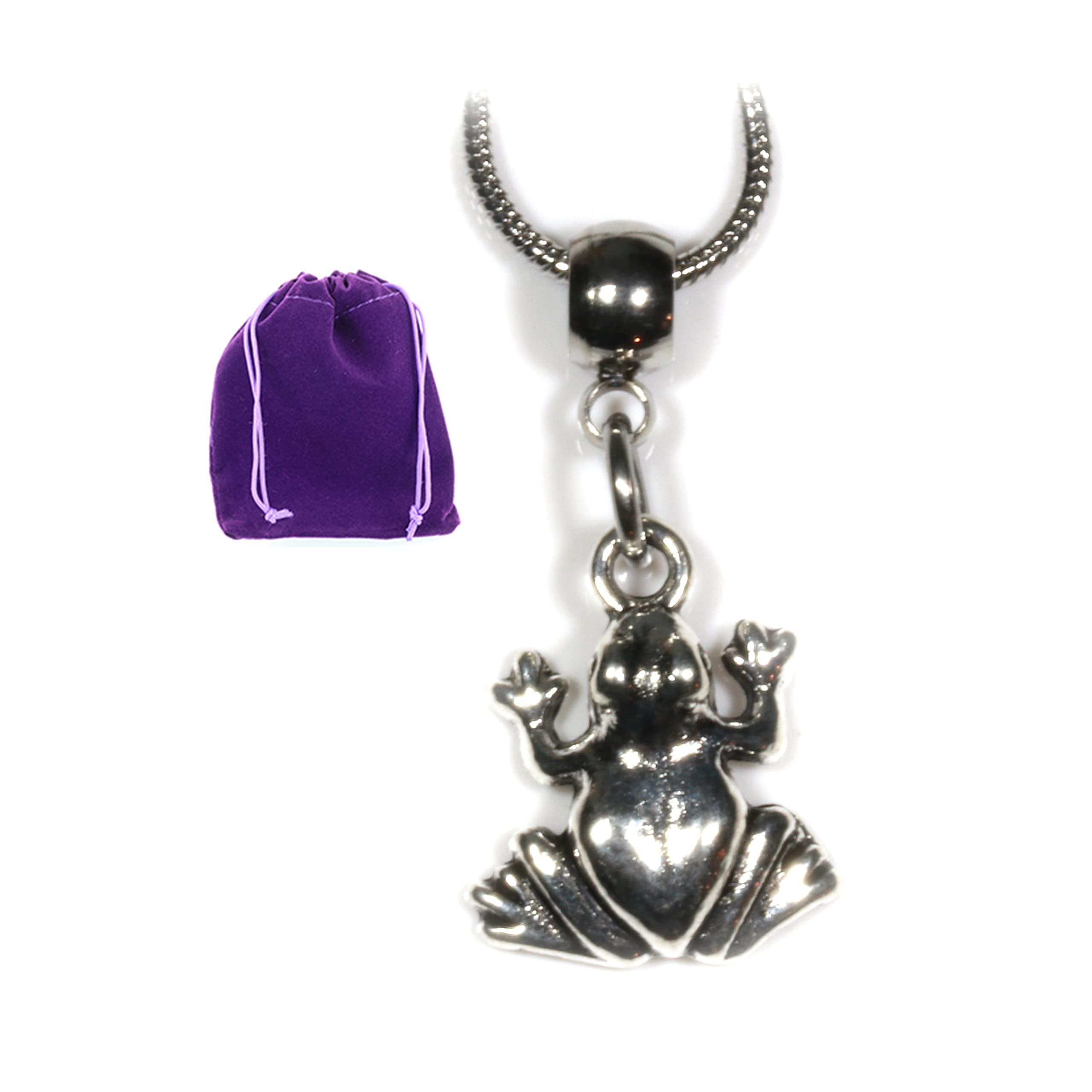 Dave The Bunny – wholesale Pendant/charm necklace – Frog Gifts for Women - 100% Stainless Steel Snake Chain with Cute Frog Stuff and Frog Necklace Cute Stuff for Teen Girls Accessories for Teen Girls and Cool Stuff for Teens nice Frog Jewelry for Women0