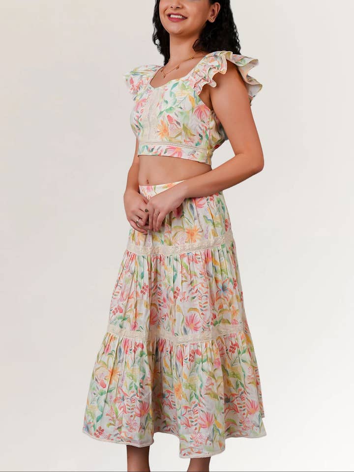 Linen Cotton Floral Co-Ord Set for Women for wholesale by Ariastop.com corporation