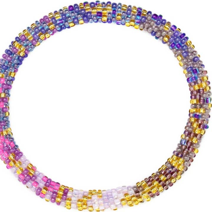 Hand Crocheted Seed Bead Stacking Bracelet 5 Pack for wholesale by Lotus Sky Jewelry