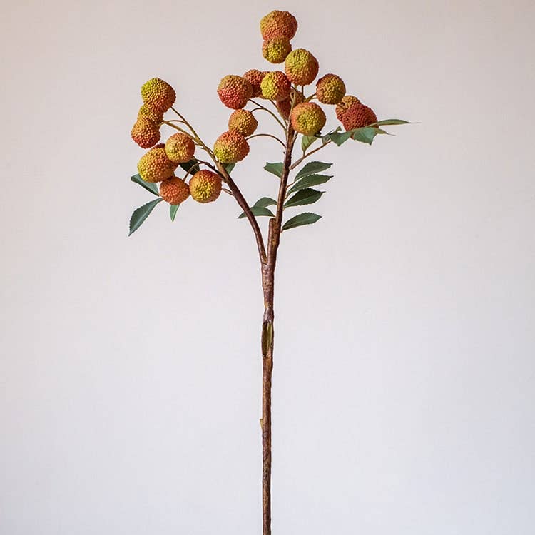 Rustic Reach - Wholesale Artificial Plant - Artificial Fruit Lychee Stem 27" Tall0