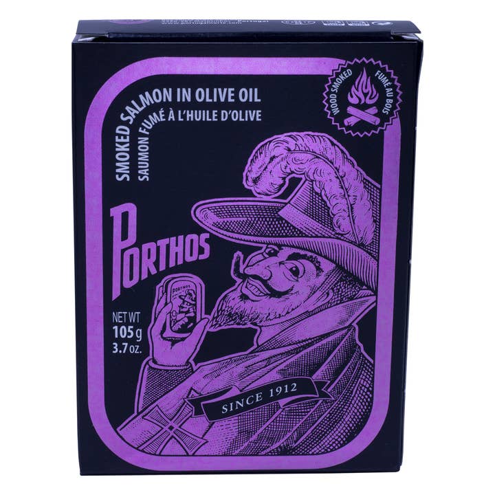 Saumon fumé Porthos à l'huile d'olive pour la vente par Portugalia Imports