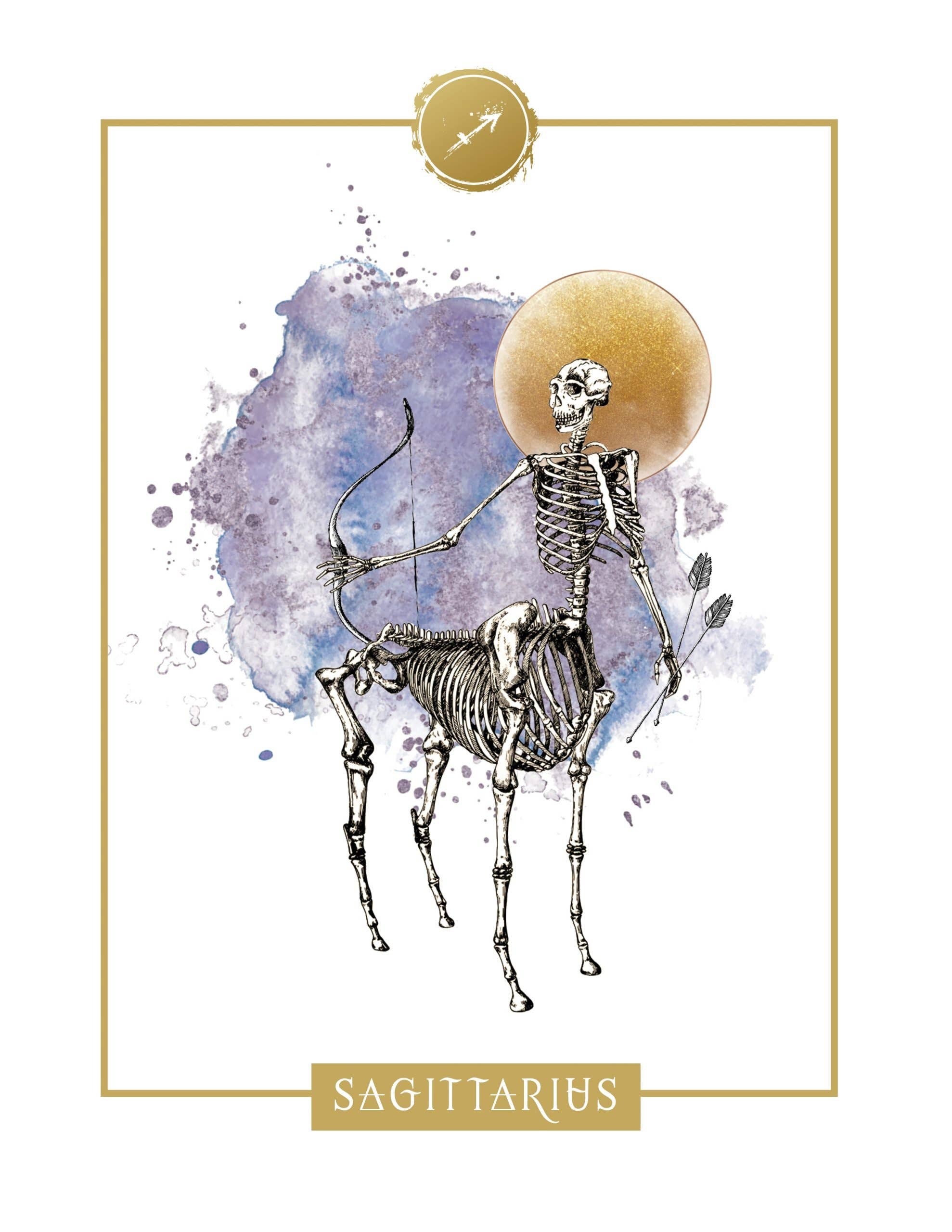 Heather Gerni Art & Design - Wholesale Postcard - ZODIAC POSTCARD - SAGITTARIUS1