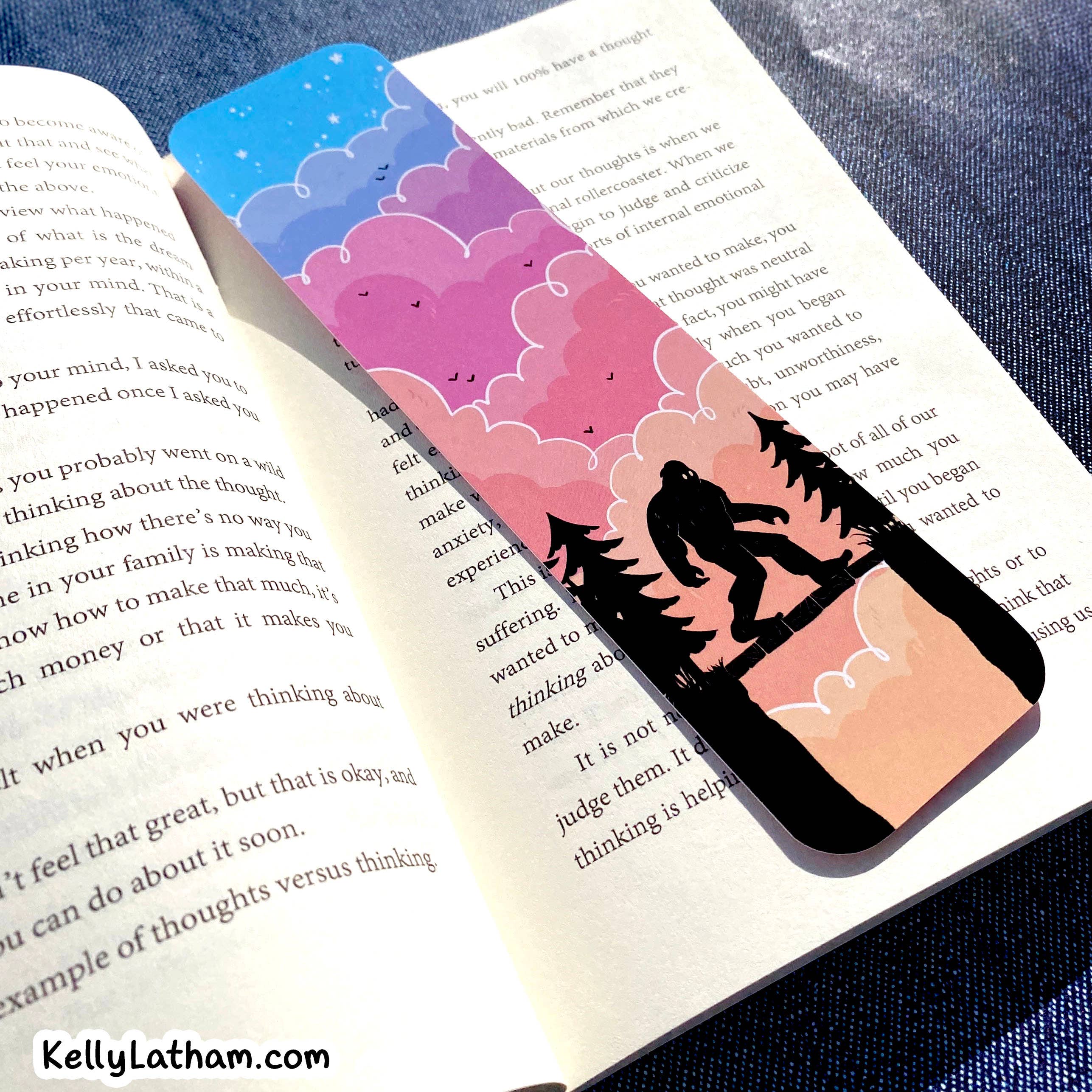 Kelly Latham Art – Großhandel Lesezeichen – Bigfoot Sasquatch Lesezeichen, Kryptiden, niedlich, Buchhandlung, Geschenk6