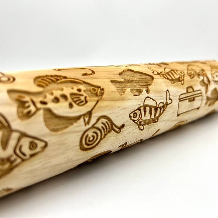 Fisket Præget Kagerulle – Bagning & Håndværk for engroshandel hos Sweet Rolling Pins