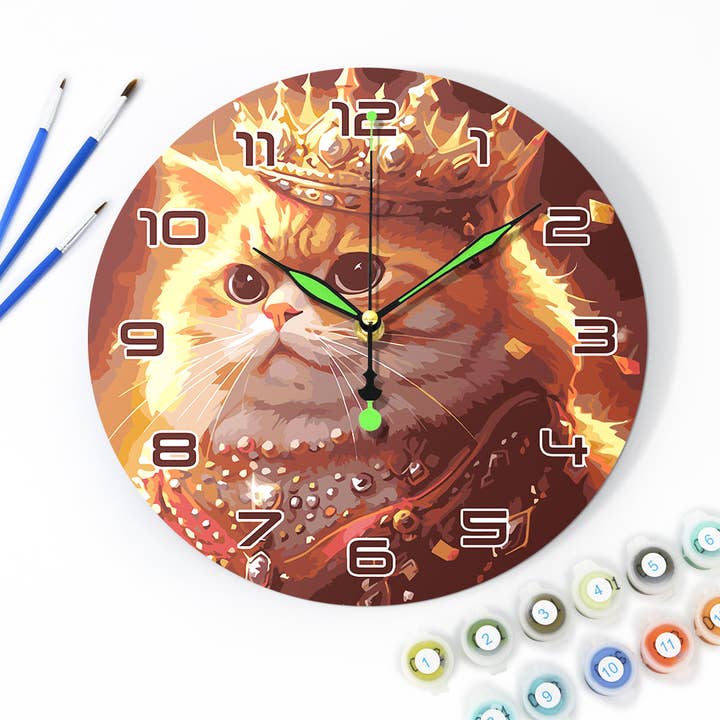 Paint Your Numbers - Wholesale DIY Craft Kit - Paint the Moment – Regal Feline Clock Kit