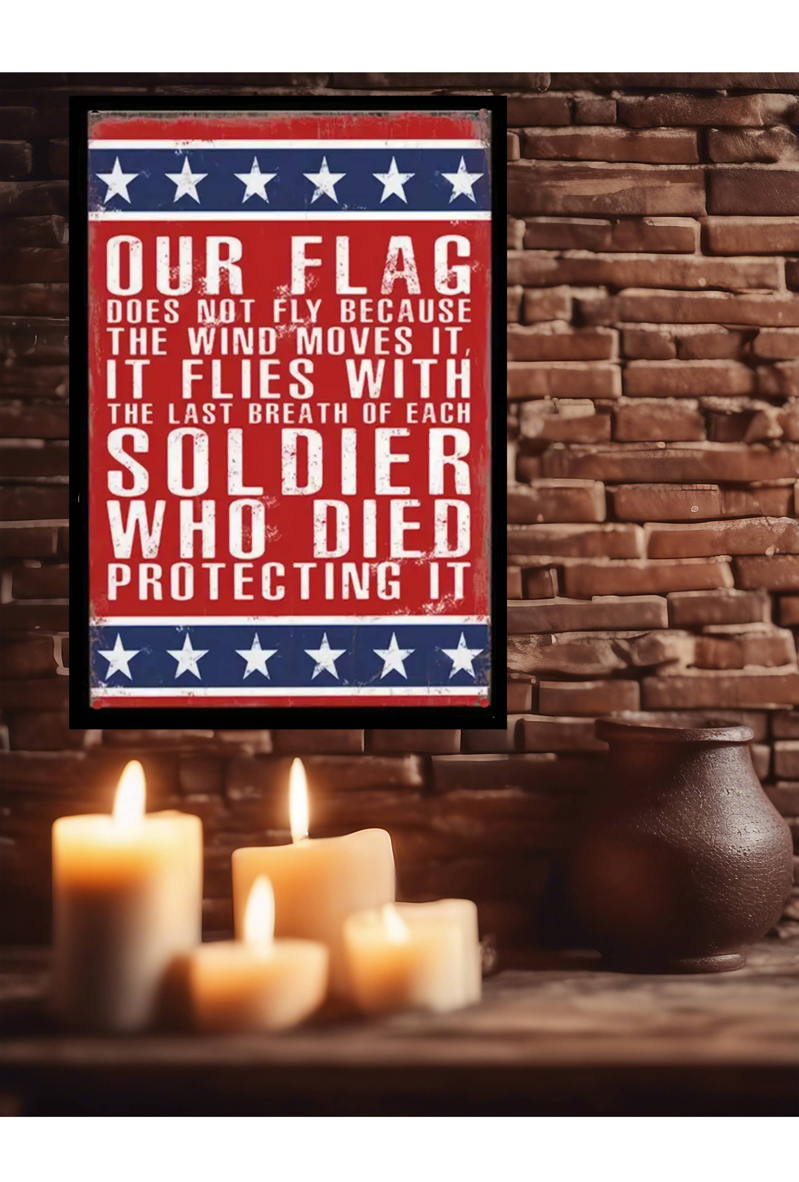Bad Bunny Designs - Wholesale Sign - Our Flag Does Not Fly Because The Wind Moves It   Sign
  2