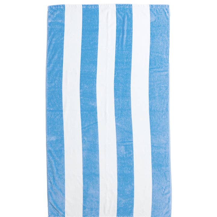 FUNBOY - Wholesale Beach Towel - Blue Striped Cabana Beach Towel