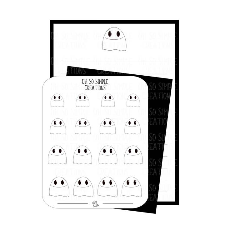 Set de papeterie fantôme pour la vente par Oh So Simple Creations
