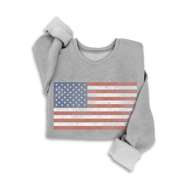 SUDADERAS MINERALES CON BANDERA AMERICANA VINTAGE para venta al por mayor de HRTandLUV