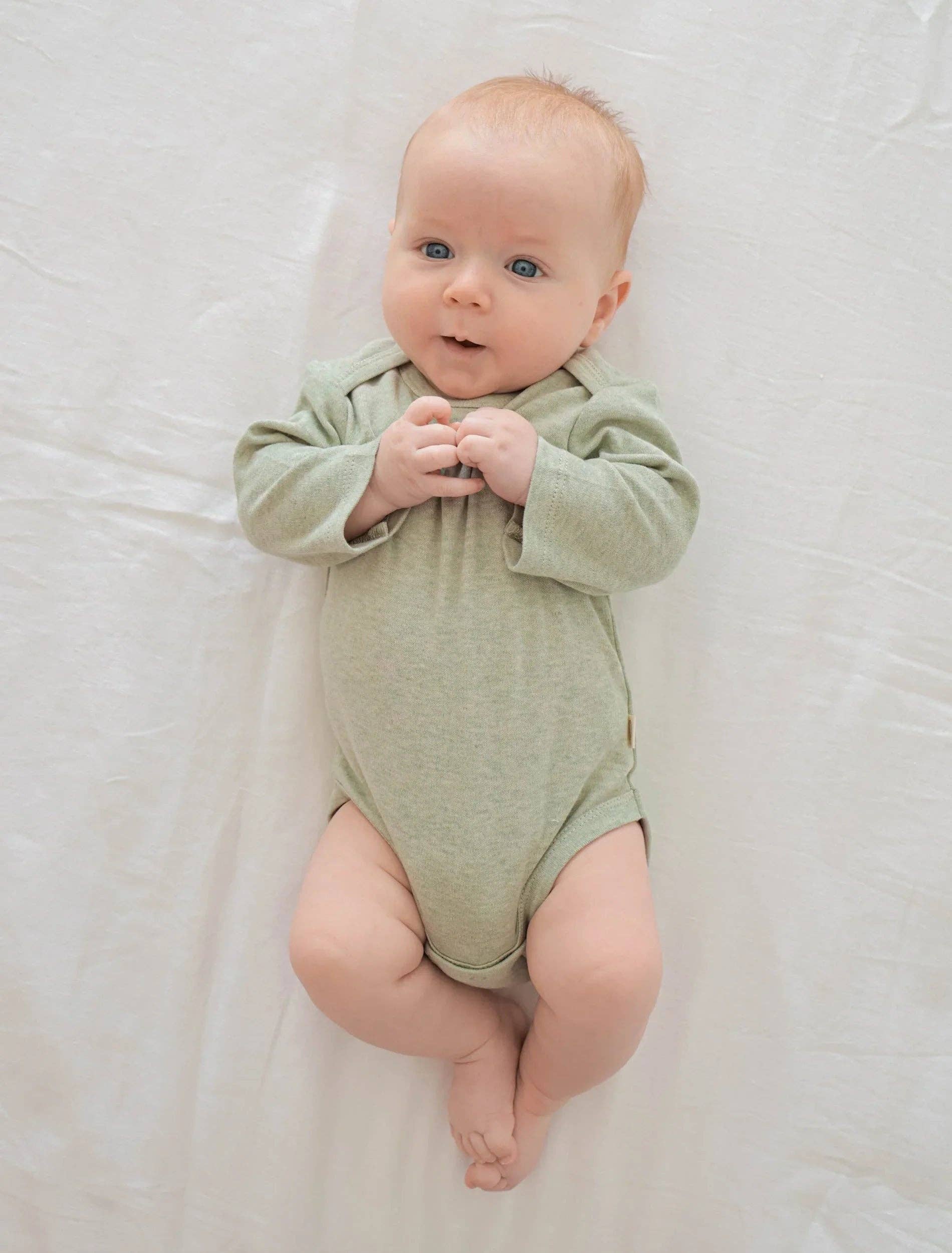 Lūmmi in Colour Babywear – wholesale Clothing set – Baby – Organic Cotton 6PC Essentials Set - Heather Sage Green5