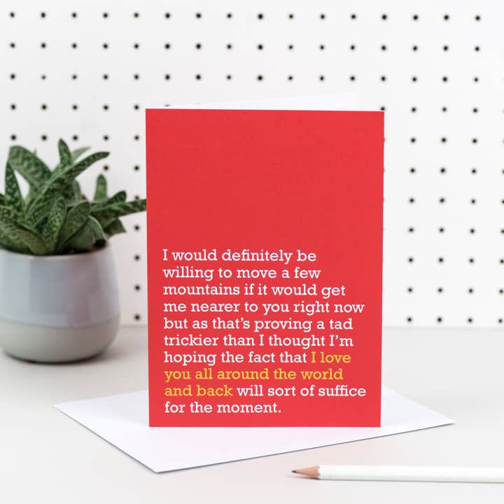 Love You Around The World : Everyday Card For Long Distance for wholesale by The Right Lines