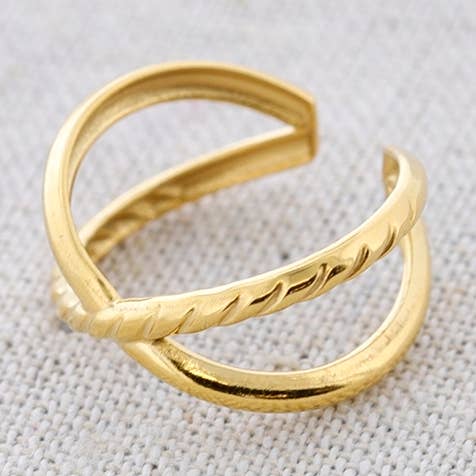 Anel de Aço Cruzado por atacado de Sonata