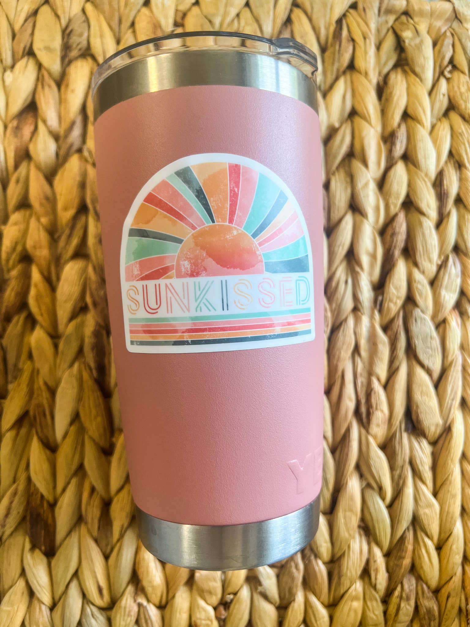 Savannah and James Co – wholesale Sticker – Sunkissed Sun White Sticker, 3x33