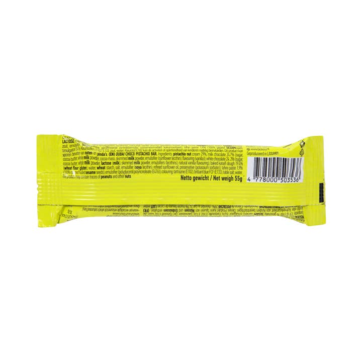 SureShot - Wholesale Chocolate - Dubai Chocolate - Crunchy Pistachio Bar - 25x1.94oz