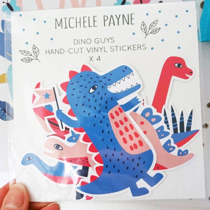 Michele Payne - Wholesale Sticker - Kids & Baby - Dino Guys Stickers : Pack of Four