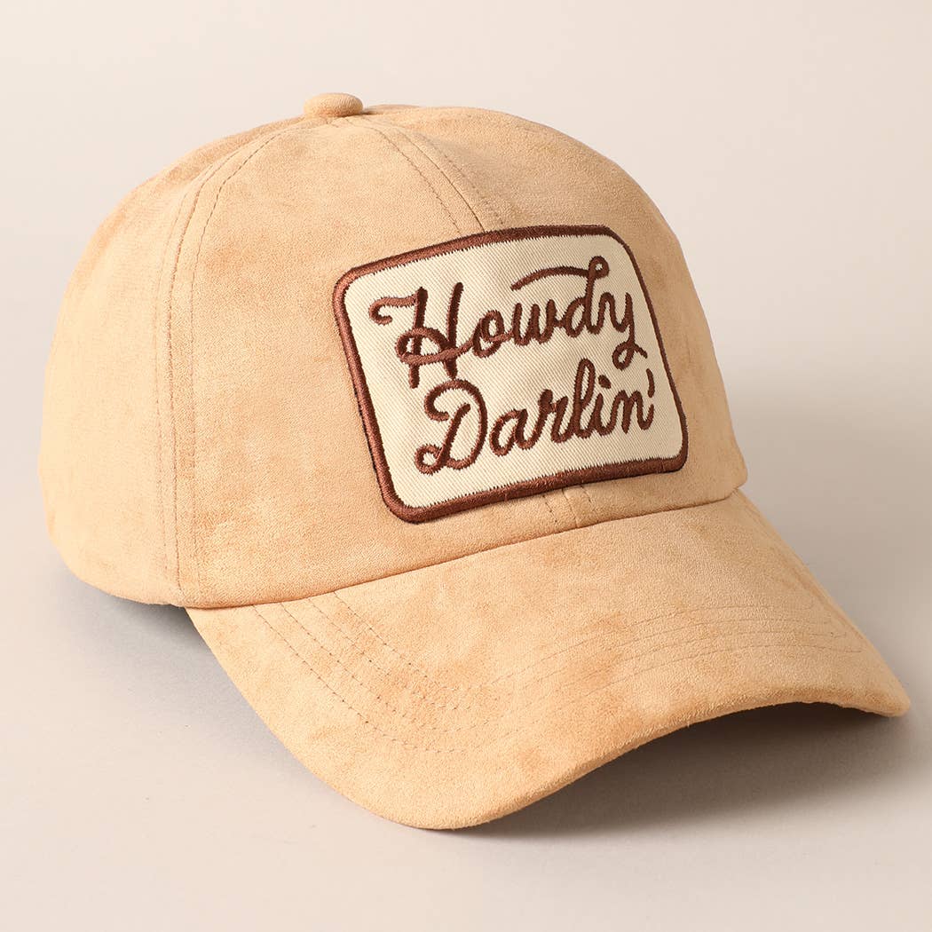 Fashion City - Wholesale Baseball Cap - Women's - Howdy Darlin Patch Suede Baseball Cap10