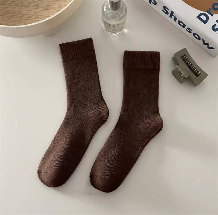 Sweetkama – Großhandel Socken – Damen – Damen Socken aus Samt in Uni-Farbe SKASC41823