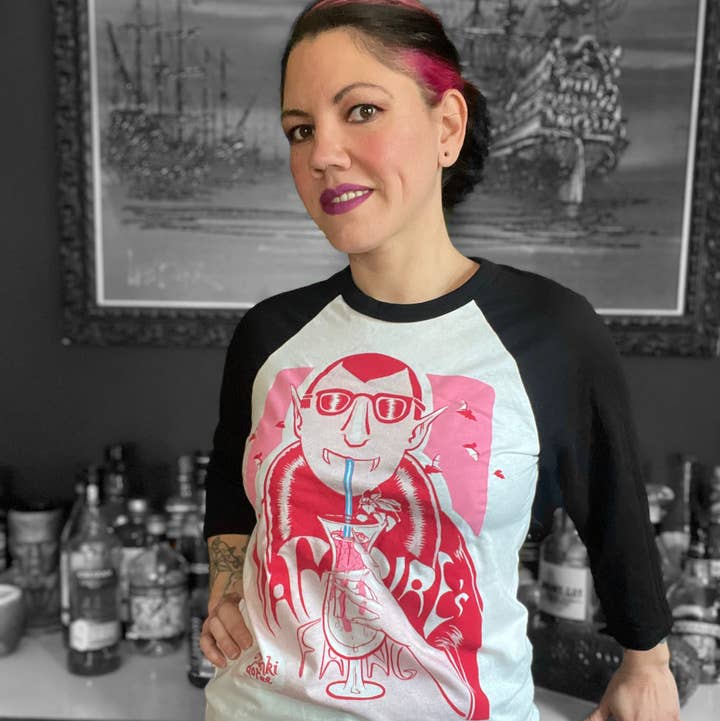 Vampire’s Fang Baseball Tee for wholesale by Sherbet Punch Studios