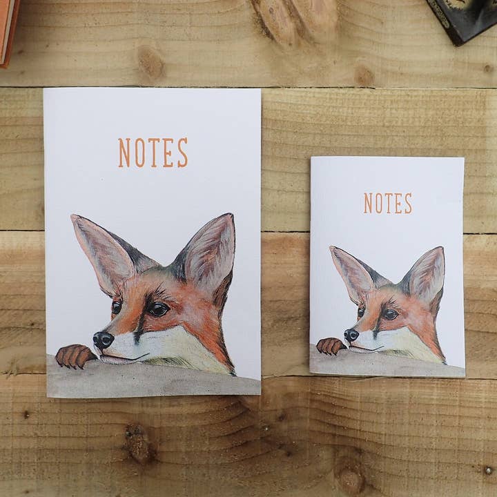 Little Fox Journal Illustrerad fodrad anteckningsbok - flera storlekar för wholesale av Little Plover