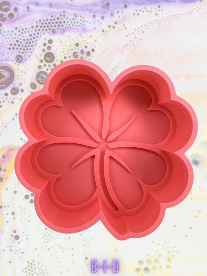 Bath Bomb Mold - 4-Leaf Clover (Novelty Bath Bomb Mold) for wholesale by BID Designs
