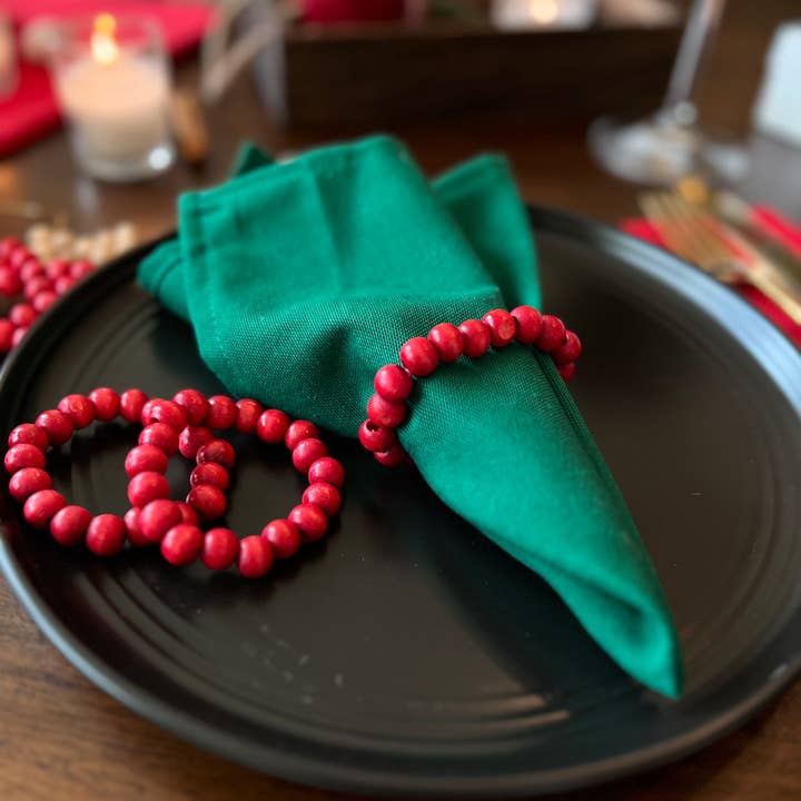 Uniq Favors - Wholesale Napkin ring - Wood Bead Napkin Rings, Rustic Table Decor3