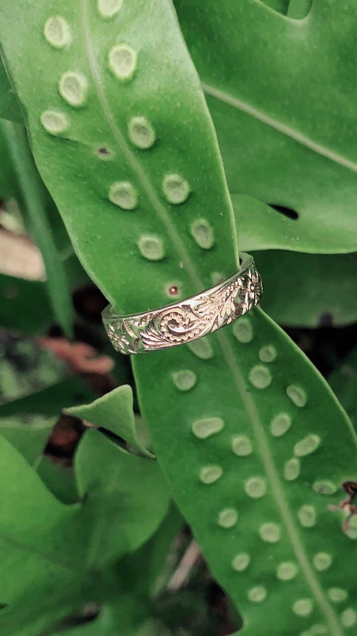 Anela's Jewelry – Großhandel Band/Stapelring – 5 mm Hawaiian Hamilton Goldring1