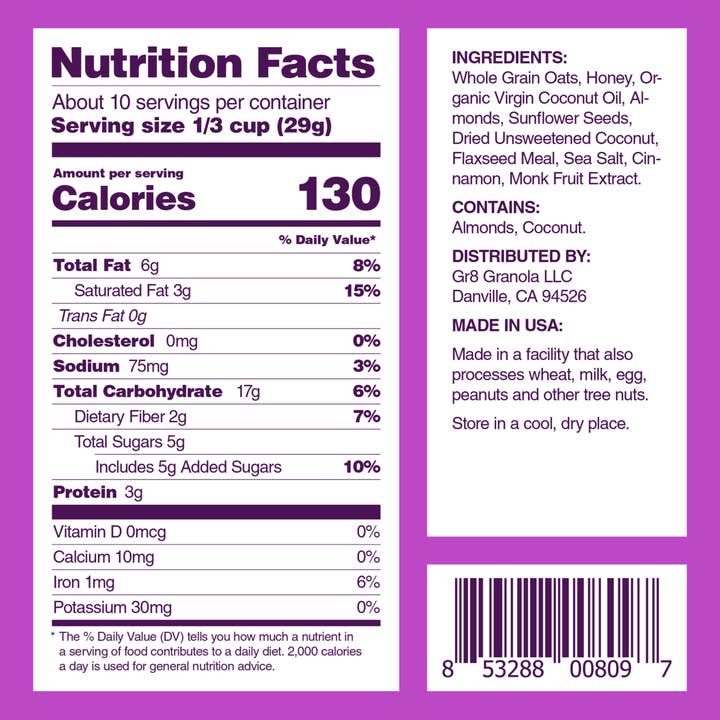 gr8nola - Wholesale Granola - The Original, 10oz Bag1